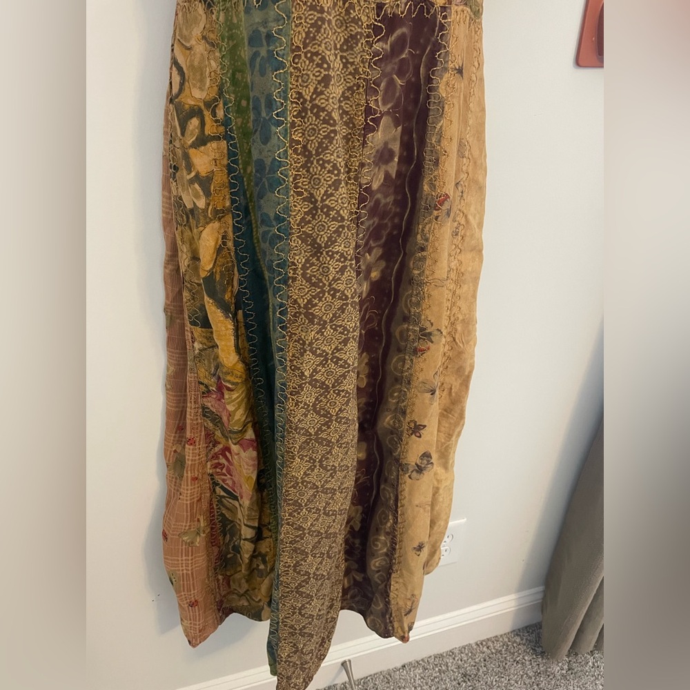 MSAS 90s Embroidered Patchwork Cottagecore Dress … - image 3